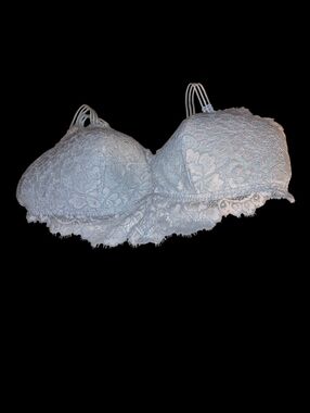 Gilligan & OMalley Light Blue Floral Lace Triangle Bralette Size XL